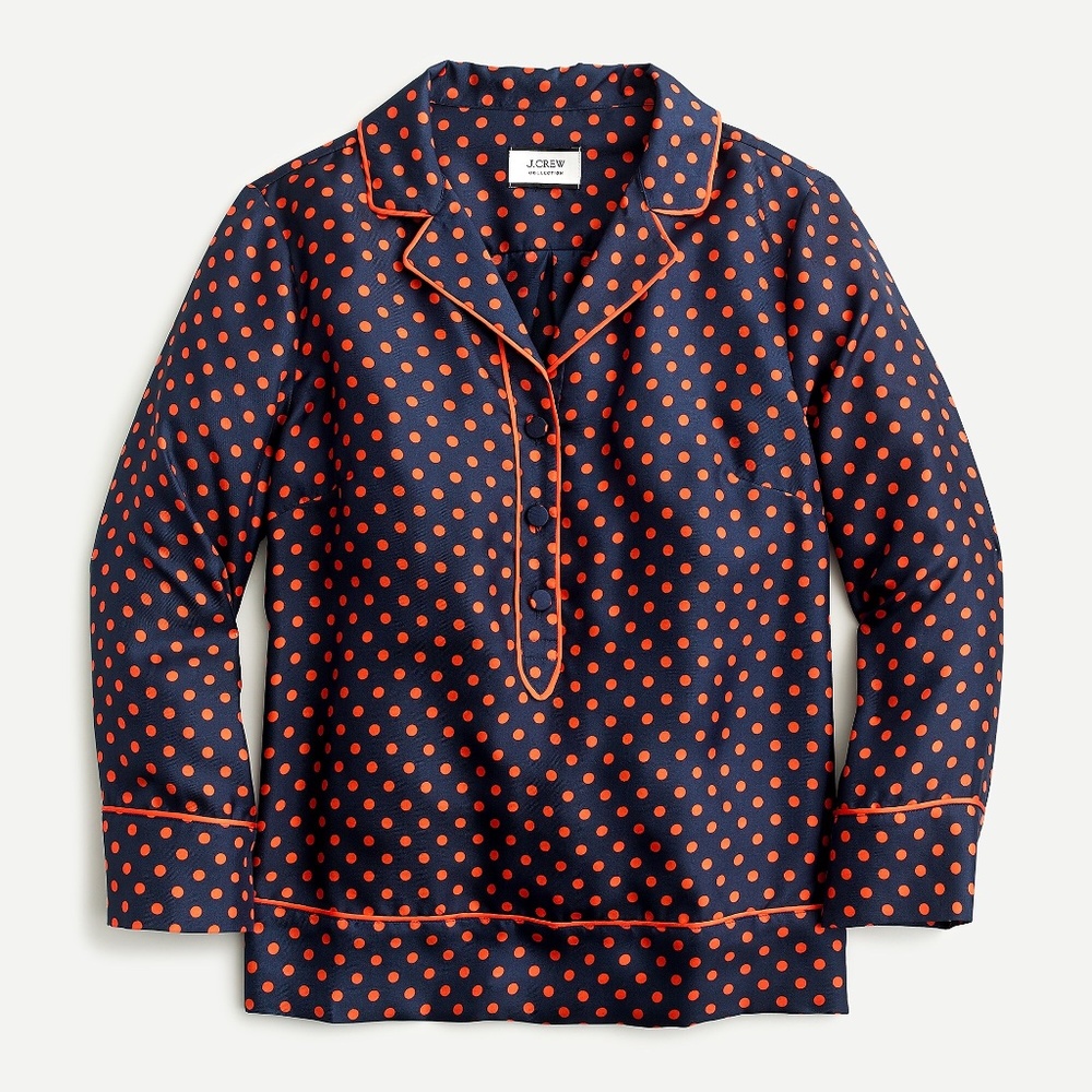 NWOT J.Crew Collection Silk Popover Top